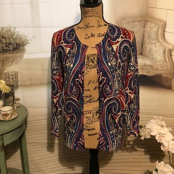 PREMISE STUDIO PAISLEY CARDIGAN   - Picture 1 of 5